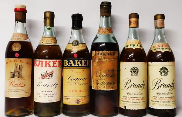 Baker, Luxardo, Brandy & Cognac  - Asta Wine & Spirits Flower Spring - Associazione Nazionale - Case d'Asta italiane