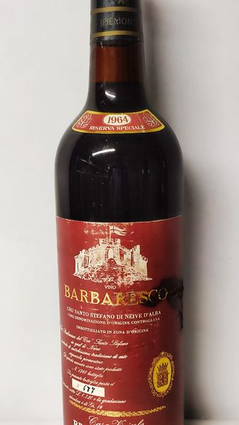 Bruno Giacosa Riserva S. Stefano, Barbaresco 1964  - Asta Wine & Spirits Flower Spring - Associazione Nazionale - Case d'Asta italiane