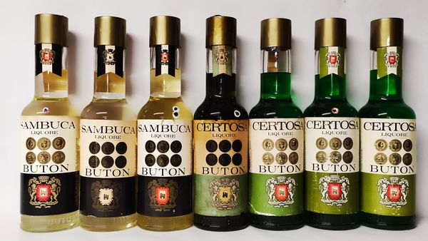 Buton Certosa, Sambuca, Liquori  - Asta Wine & Spirits Flower Spring - Associazione Nazionale - Case d'Asta italiane