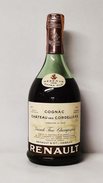 Chateau Des Cordeliers Reserve 100 Extra Old, Cognac  - Asta Wine & Spirits Flower Spring - Associazione Nazionale - Case d'Asta italiane