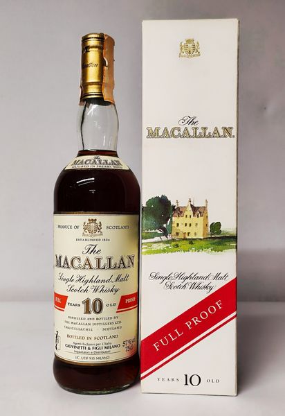 Macallan 10 Years, Single Malt Whisky  - Asta Wine & Spirits Flower Spring - Associazione Nazionale - Case d'Asta italiane