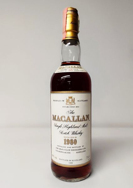 Macallan 18 Years 1980, Single Malt Whisky  - Asta Wine & Spirits Flower Spring - Associazione Nazionale - Case d'Asta italiane