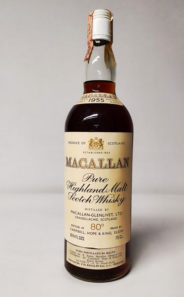 Macallan 1955, Pure Highland Malt Whisky  - Asta Wine & Spirits Flower Spring - Associazione Nazionale - Case d'Asta italiane