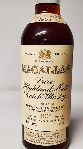 Macallan 1955, Pure Highland Malt Whisky  - Asta Wine & Spirits Flower Spring - Associazione Nazionale - Case d'Asta italiane