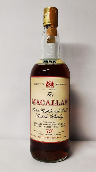 Macallan Glenlivet 1938, Highland Malt Whisky  - Asta Wine & Spirits Flower Spring - Associazione Nazionale - Case d'Asta italiane