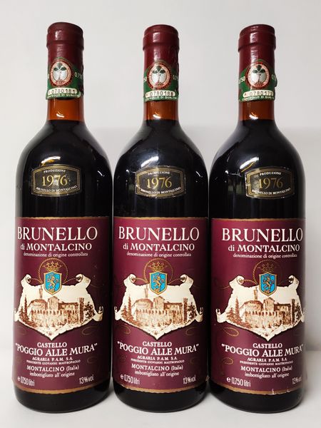 Castello Poggio Alle Mura, Brunello di Montalcino 1976  - Asta Wine & Spirits Flower Spring - Associazione Nazionale - Case d'Asta italiane