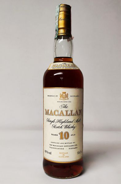 The Macallan 10 Years, Highland Malt Whisky  - Asta Wine & Spirits Flower Spring - Associazione Nazionale - Case d'Asta italiane