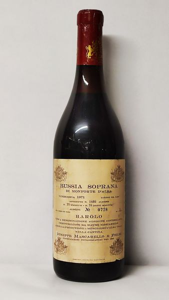 Giuseppe Mascarello Bussia Soprana, Barolo 1971  - Asta Wine & Spirits Flower Spring - Associazione Nazionale - Case d'Asta italiane