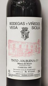 Bodegas Vega Sicilia Valbuena, 1992  - Asta Wine & Spirits Flower Spring - Associazione Nazionale - Case d'Asta italiane