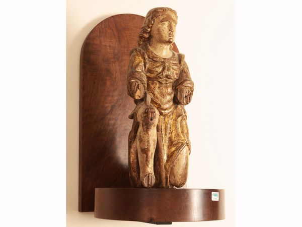 Figura in legno laccato e dorato  - Asta Una casa a Verona - Associazione Nazionale - Case d'Asta italiane