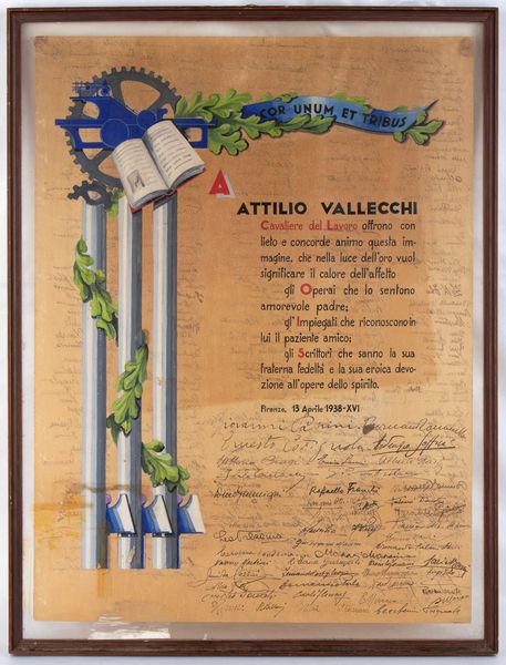 Vallecchi, Attilio (Firenze, 1880 – Firenze, 1946) - Papini, Giovanni - Soffici, Ardengo - ed altri  - Asta Memorabilia storici e cinematografici - Associazione Nazionale - Case d'Asta italiane