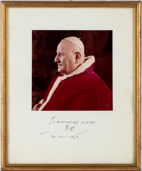 Papa Giovanni XXIII (Angelo Giuseppe Roncalli - Sotto il Monte, 25 novembre 1881 – Città del Vaticano, 3 giugno 1963)  - Asta Memorabilia storici e cinematografici - Associazione Nazionale - Case d'Asta italiane