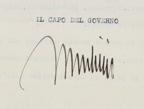 Mussolini, Benito (Dovia di Predappio 1883 - Giulino di Mezzegra, Dongo, 1945  - Asta Memorabilia storici e cinematografici - Associazione Nazionale - Case d'Asta italiane