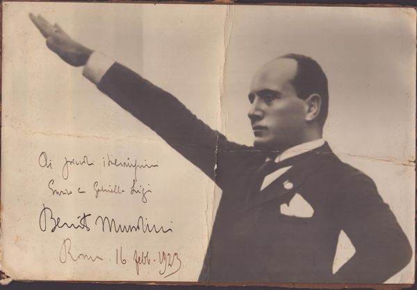 Mussolini, Benito (Dovia di Predappio 1883 - Giulino di Mezzegra, Dongo, 1945)  - Asta Memorabilia storici e cinematografici - Associazione Nazionale - Case d'Asta italiane