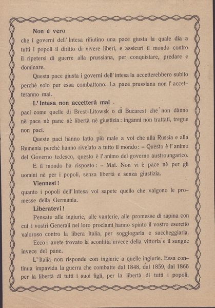 Dannunziana - Volo su Vienna  - Asta Memorabilia storici e cinematografici - Associazione Nazionale - Case d'Asta italiane