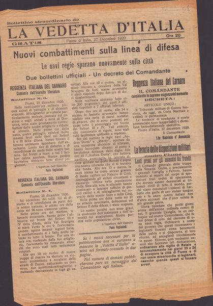 Dannunziana - Fiume  - Asta Memorabilia storici e cinematografici - Associazione Nazionale - Case d'Asta italiane