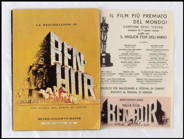 BEN HUR - Brochure di propaganda  - Asta Memorabilia storici e cinematografici - Associazione Nazionale - Case d'Asta italiane