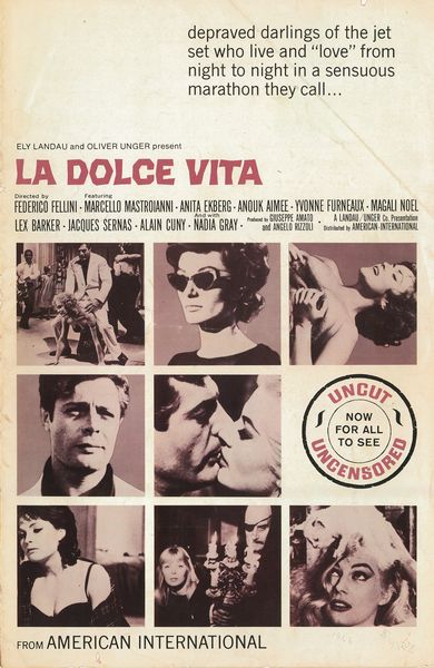 Federico Fellini - La Dolce Vita  - Asta Memorabilia storici e cinematografici - Associazione Nazionale - Case d'Asta italiane