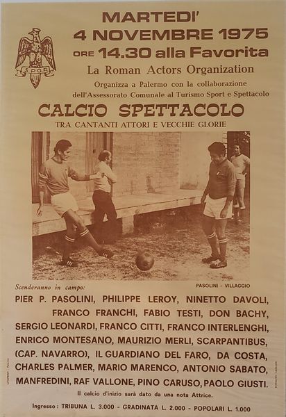 Pasolini, Pier Paolo (Bologna, 5 marzo 1922 – Ostia, Roma, 2 novembre 1975)  - Asta Memorabilia storici e cinematografici - Associazione Nazionale - Case d'Asta italiane