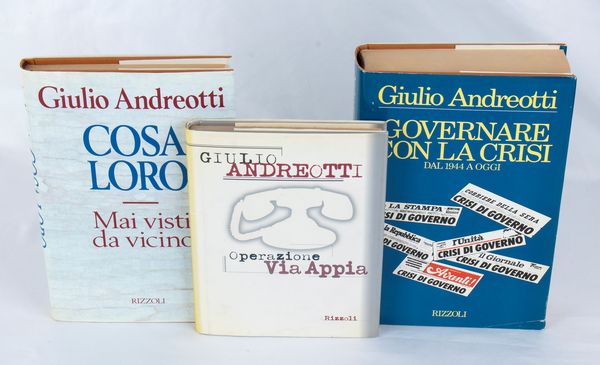 Andreotti, Giulio (Roma, 14 gennaio 1919 – Roma, 6 maggio 2013)  - Asta Memorabilia storici e cinematografici - Associazione Nazionale - Case d'Asta italiane