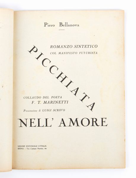 Futurismo, Bellanova Picchiata nel'amore  - Asta Memorabilia storici e cinematografici - Associazione Nazionale - Case d'Asta italiane