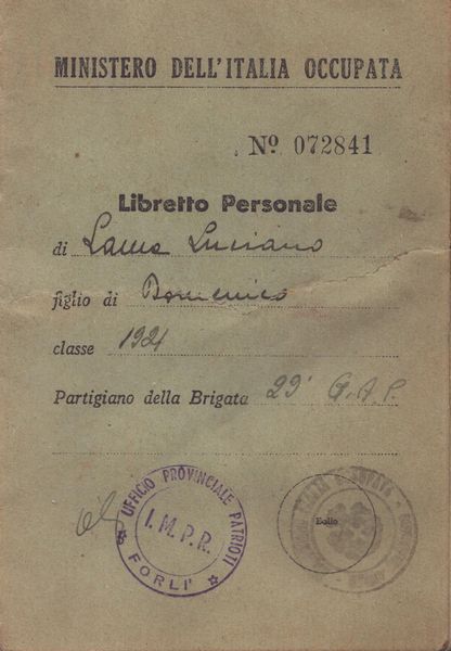 Lama, Luciano (Gambettola, 14 ottobre 1921 – Roma, 31 maggio 1996)  - Asta Memorabilia storici e cinematografici - Associazione Nazionale - Case d'Asta italiane