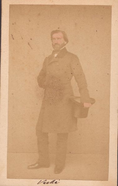 Verdi, Giuseppe (Le Roncole, 10 ottobre 1813 – Milano, 27 gennaio 1901) Foto CDV Bernoud  - Asta Memorabilia storici e cinematografici - Associazione Nazionale - Case d'Asta italiane