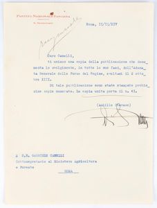 Starace, Achille (Sannicola, 18 agosto 1889 – Milano, 29 aprile 1945)  - Asta Memorabilia storici e cinematografici - Associazione Nazionale - Case d'Asta italiane