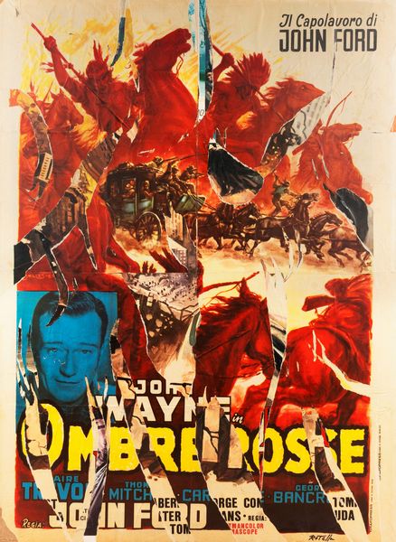 MIMMO ROTELLA : Ombre Rosse  - Asta Arte Moderna e Contemporanea - Associazione Nazionale - Case d'Asta italiane