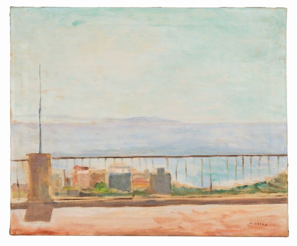 Emilio Sobrero : Terrazza a Posillipo  - Asta Arte Moderna e Contemporanea - Associazione Nazionale - Case d'Asta italiane