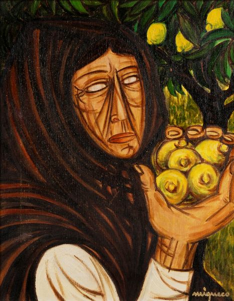 Giuseppe Migneco : Donna con limoni  - Asta Arte Moderna e Contemporanea - Associazione Nazionale - Case d'Asta italiane