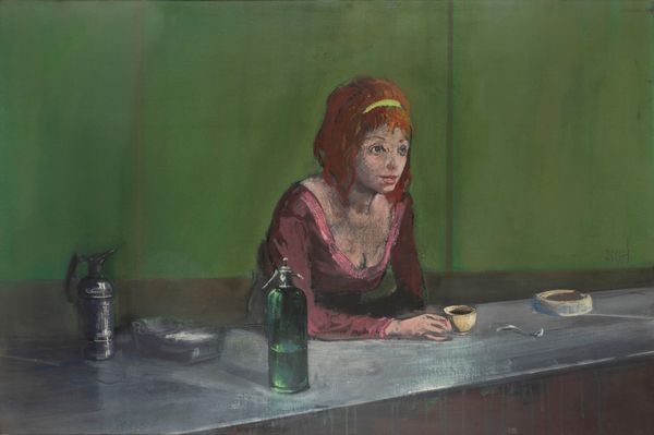 Alberto Sughi : Ragazza al banco del bar  - Asta Arte Moderna e Contemporanea - Associazione Nazionale - Case d'Asta italiane