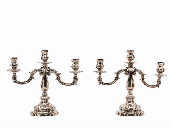 Coppia di candelabri  - Asta Argenti - Associazione Nazionale - Case d'Asta italiane