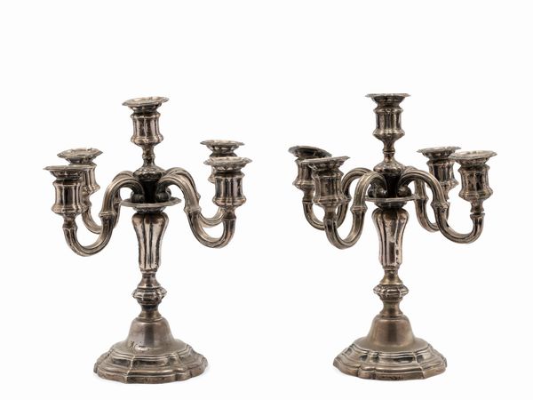 Coppia di candelabri  - Asta Argenti - Associazione Nazionale - Case d'Asta italiane