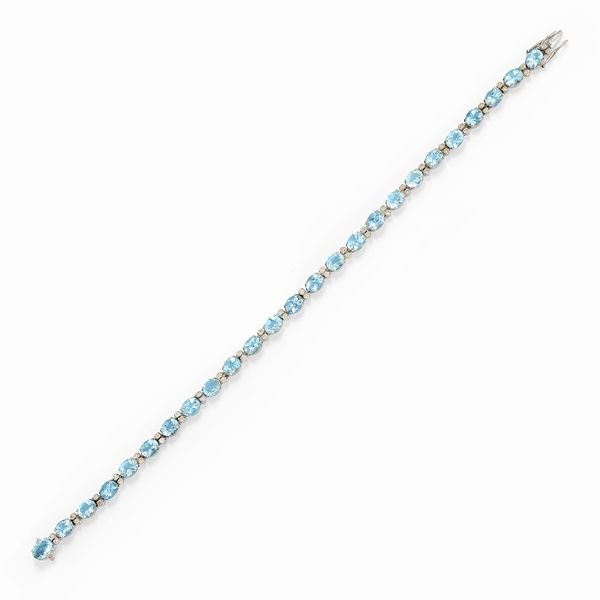 Bracciale con acquamarine  - Asta Gioielli - Associazione Nazionale - Case d'Asta italiane