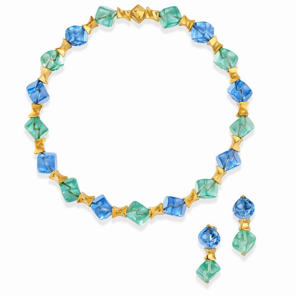 Marina B : Demi-parure Square beads  - Asta Gioielli - Associazione Nazionale - Case d'Asta italiane