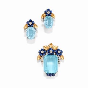 Parure con acquamarine  - Asta Gioielli - Associazione Nazionale - Case d'Asta italiane