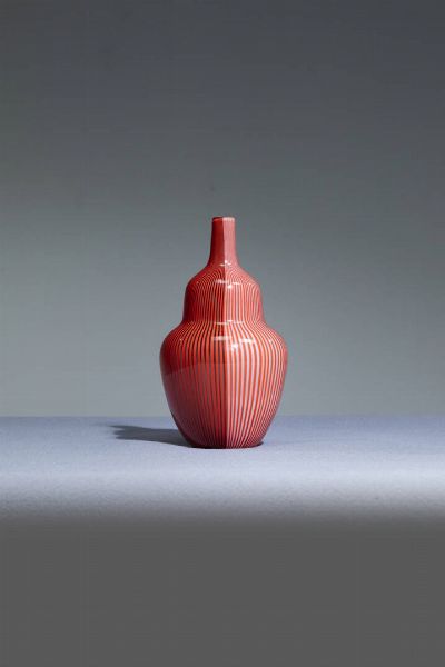 SCARPA CARLO E VENINI PAOLO : Vaso mod. Tessuto lucido  - Asta Design - Associazione Nazionale - Case d'Asta italiane