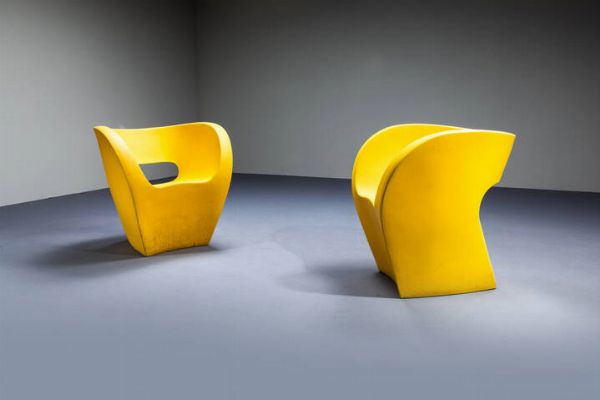 RON ARAD : Coppia di poltrone mod. Little Albert  - Asta Design - Associazione Nazionale - Case d'Asta italiane