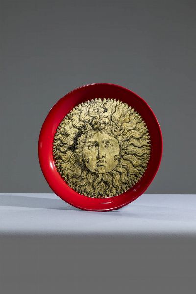 PIERO FORNASETTI Milano 1913 - 1988 : Vassoio mod. Re Sole  - Asta Design - Associazione Nazionale - Case d'Asta italiane