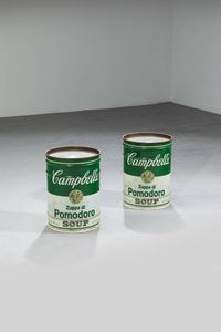 DINO GAVINA - Coppia di sgabelli contenitori omaggio ad Andy Warhol