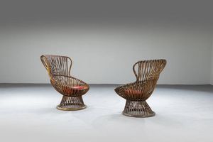 FRANCO ALBINI - Coppia sedia mod. Margherita