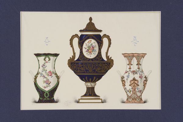 Serie di sei stampe colorate raffiguranti porcellane di Sevres  - Asta Antiquariato - Associazione Nazionale - Case d'Asta italiane