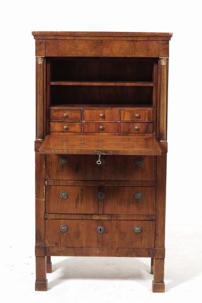 Secretaire lastronato. XIX secolo  - Asta Antiquariato - Associazione Nazionale - Case d'Asta italiane