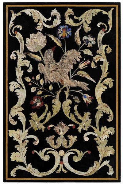 Piano rettangolare in commessi di marmo e pietre dure, firmato Fiume (?)  - Asta Antiquariato - Associazione Nazionale - Case d'Asta italiane