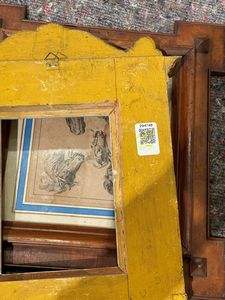 Cornice a edicola in legno policromo e dorato. Italia XIX secolo  - Asta Antiquariato - Associazione Nazionale - Case d'Asta italiane