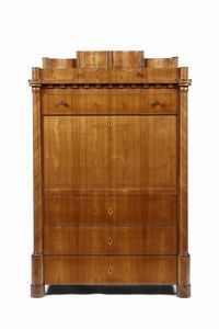 Secretaire in acero intarsiato. XIX secolo  - Asta Antiquariato - Associazione Nazionale - Case d'Asta italiane