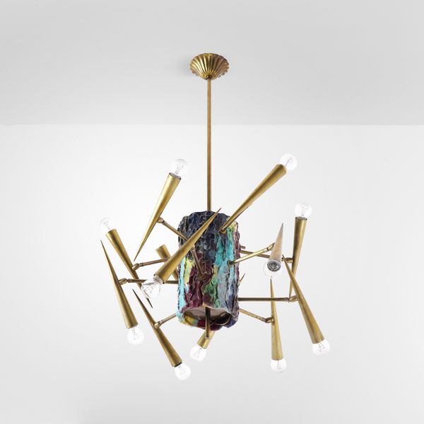 ANGELO BROTTO : Lampada a sospensione mod. 4013  - Asta Design - Associazione Nazionale - Case d'Asta italiane