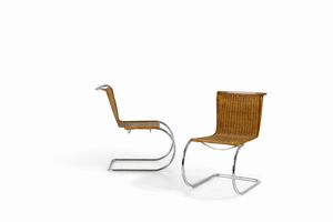 LUDWIG MIES VAN DER ROHE : Due sedie mod. S533L  - Asta Design - Associazione Nazionale - Case d'Asta italiane