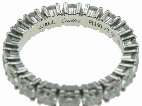 Cartier. Rivire con diamanti taglio brillante per ct 3.00  - Asta Fine Jewels - Associazione Nazionale - Case d'Asta italiane